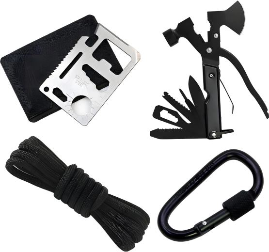 Multifunction tools for camping, repairs, and work