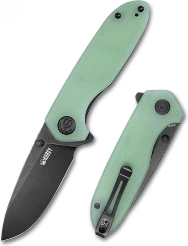 Kubey Belus Jade kišeninis peilis 7,5 cm G10 su klipsu