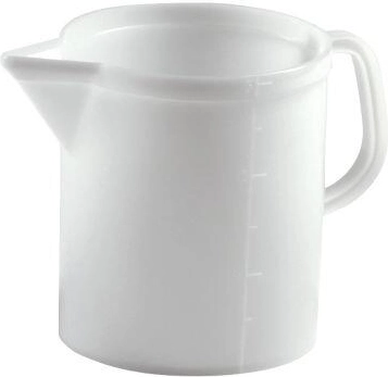 Plastikinis matavimo indas 3 l su skale – baltas