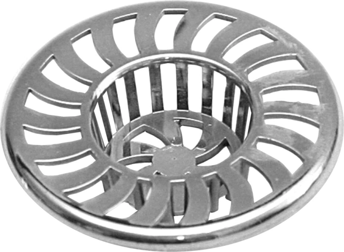 Sink strainer, metal-plated, diameter 6 cm