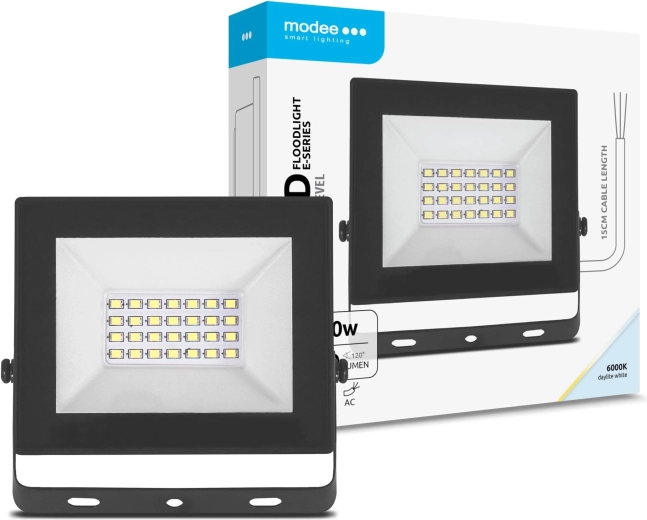 Modee LED prožektorius E‑series Slim 20 W, 1600 lm, 120°, 6000 K, IP65