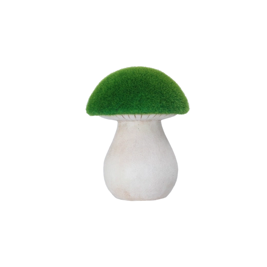 Garden figurine mushroom with green cap 14 × 14 × 18 cm