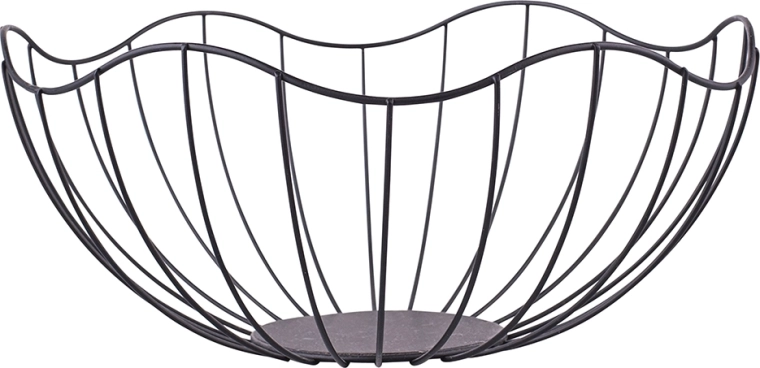 Altom design metal wire basket, black, 28 × 12 cm