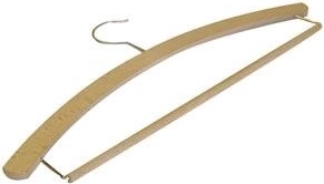 Medinė vyriška drabužių pakaba su pasukamu kabliuku, vaškuota, dydis L