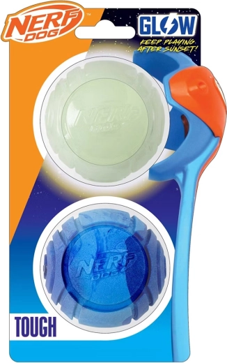 Nerf Dog gift set: Lightning light-up ball and Sonic scented ball 6.5 cm