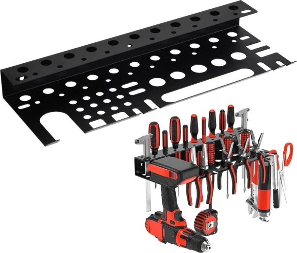 52 holes and cutouts for various types of tools