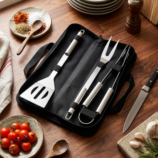 Everything neatly in the case