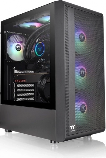 Computer Case S200 with Tempered Glass and RGB Lighting