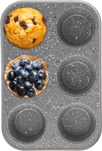 Granite muffin pan GRANDE, 6 pcs