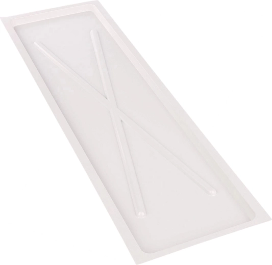 Metpol white narrow drip tray 75 × 22.5 cm for a two-tier dish drainer 80 cm