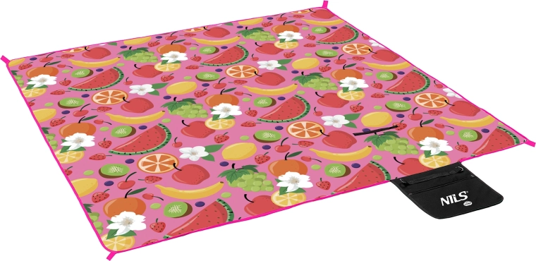 Pikniko antklodė NILS Camp Fruits 200 × 200 cm