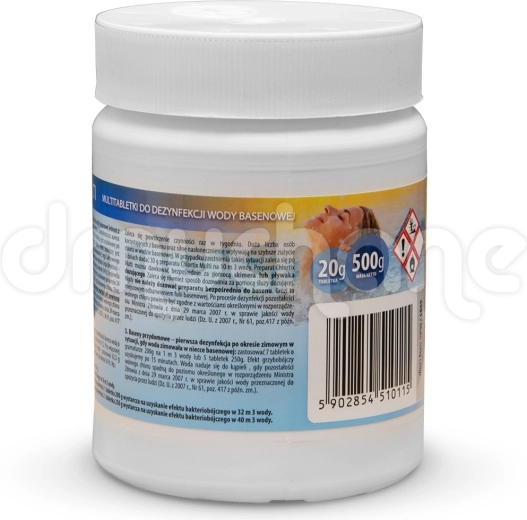 Daugiafunkcės chloro tabletės baseinui 20 g, 25 vnt. (0,5 kg)