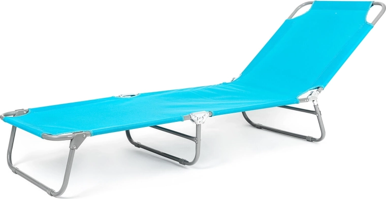 Gultas SUNBAY šviesiai mėlynas, metalinis, 186 × 53 × 24 cm, maksimali apkrova 100 kg