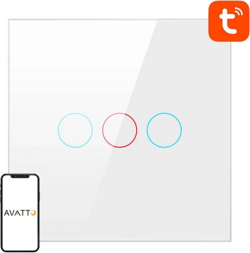 Smart WiFi Light Switch Avatto 3-Way White