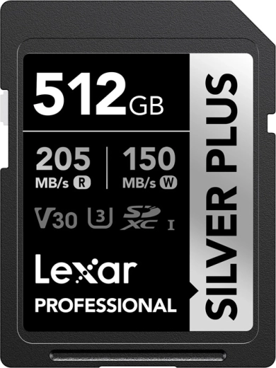 Lexar Professional Silver Plus SDXC Memory Card 512 GB