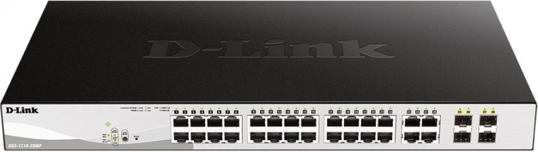 DGS-1210-28MP Switch with 24 GE PoE+ and 4 SFP Ports