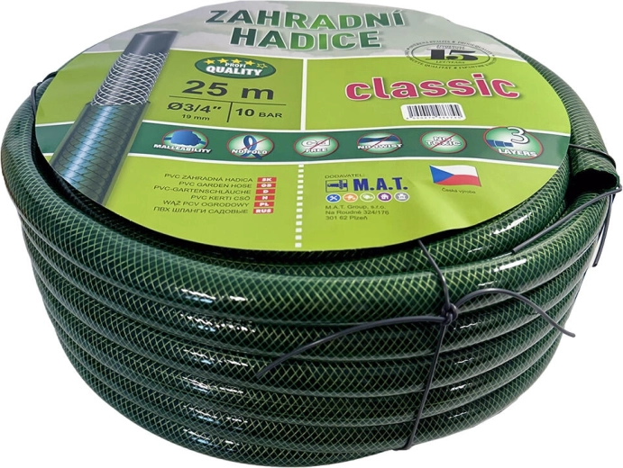 Garden hose 1/2" 25 m, opaque green