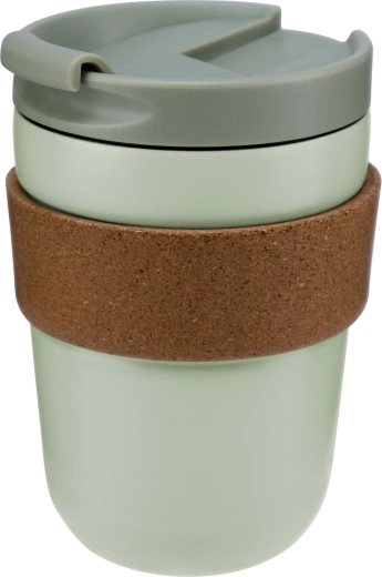 Stainless steel thermal mug Kitchisimo 300 ml, light green