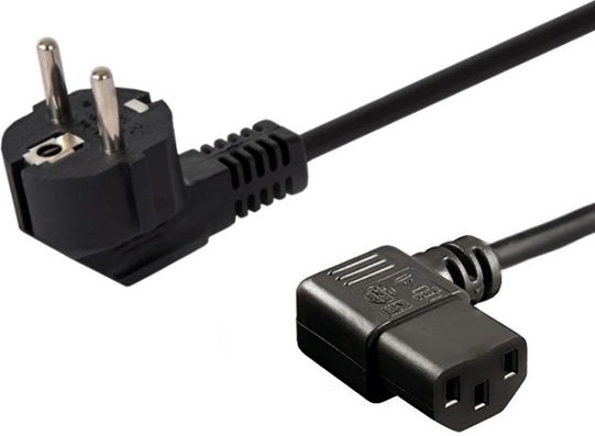 Maitinimo kabelis Schuko (M) kampinis – IEC C13 kampinis 1,8 m