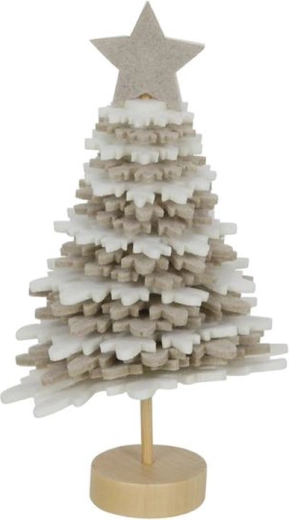 Christmas tree decoration 16 cm – white/beige