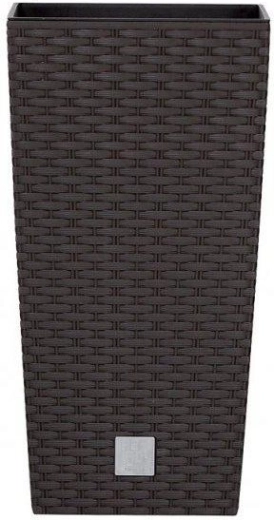 Rato Square Planter dark brown 40 × 40 × 75 cm