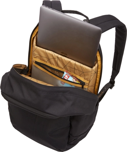 Elevated pocket for laptop safety