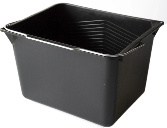 Painting bucket for paint 8 l rectangular, black