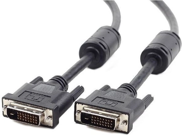 DVI-D dual link kabelis 24+1 su feritiniu filtru 3 m