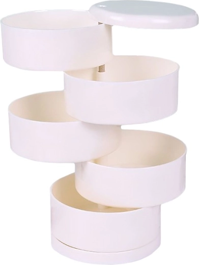 Four-tier jewellery box - white