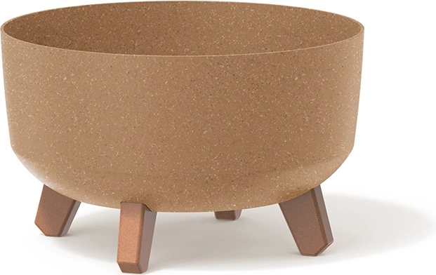 Gėlių vazonas Gracia Low Eco Wood 28,5 cm – naturo (natūralus)