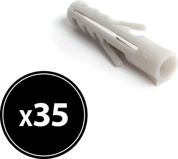 Wall plugs 6 × 30 mm, 35 pcs