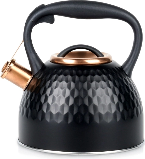 Vilde Black Stainless Steel Whistling Kettle 2.5 l