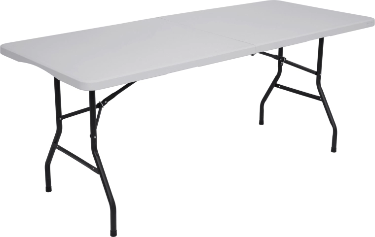 Sulankstomas kempingo stalas NILS Camp 180 × 74 cm baltas