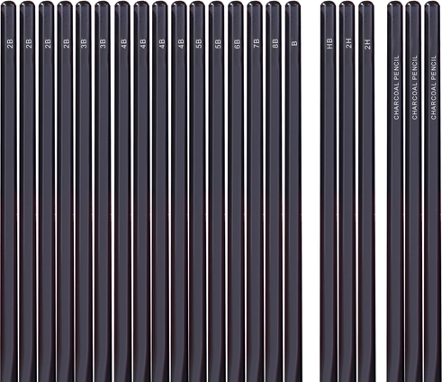 Wide range of pencils for different shading techniques