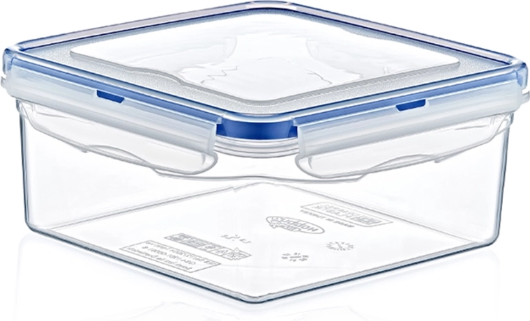 Square storage box 1.3 l with hermetic closure
