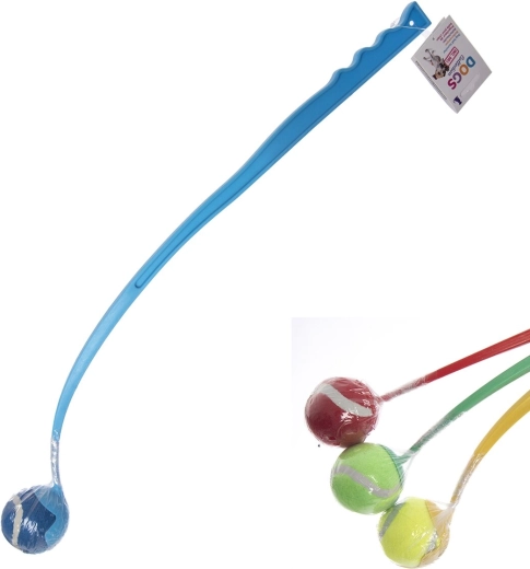 Žaislas šuniui – plastikinis mėtyklis 68 cm (spalvų miksas)