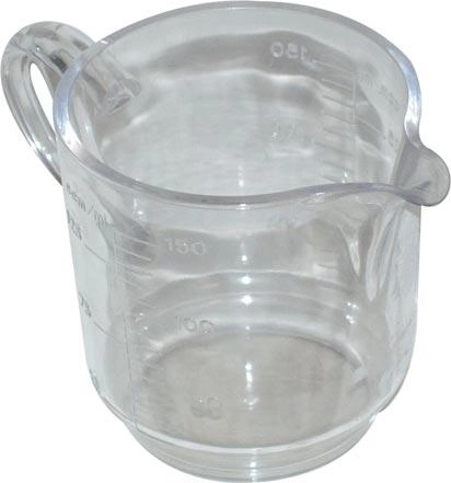 0,15 l permatomo plastiko matavimo indelis