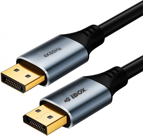 DisplayPort Cable 4K 60 Hz with Gold-Plated Connectors 1 m