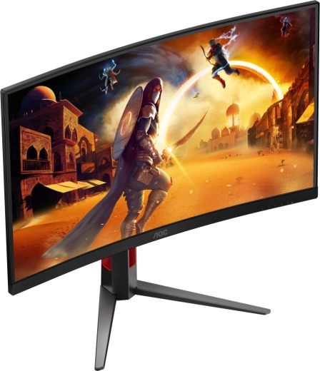 Curved 27" QHD image for deeper immersion in games