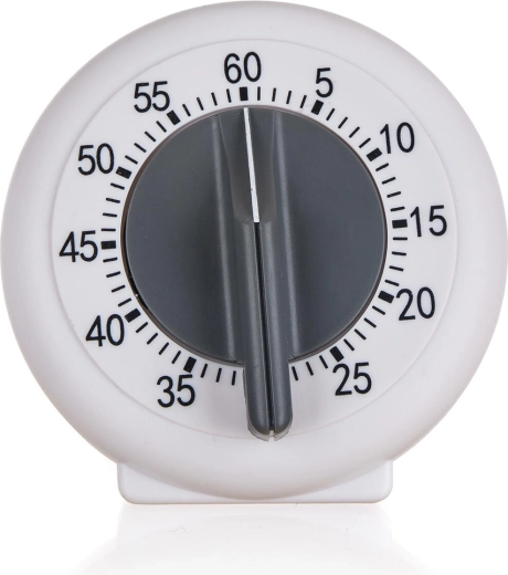 Mechaninis virtuvinis laikmatis CULINARIA 60 min, baltai pilkas, skersmuo 9,5 cm