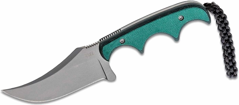 CRKT Minimalist Persian – small 7 cm neck knife, green, Micarta, polypropylene sheath