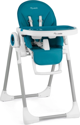 Nukido Belo high chair with recliner dark blue