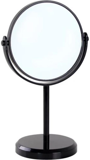 Stalinis dvipusis kosmetinis veidrodis TORO 15 cm, juodas