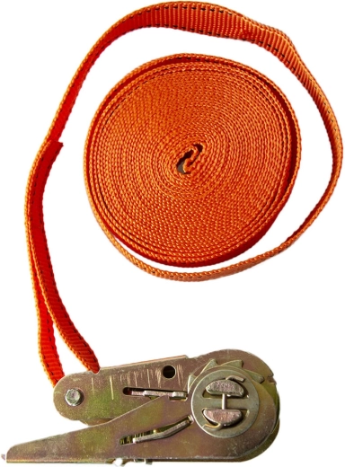 Ratchet tie-down strap 25 mm, length 5 m, load capacity 115 kg
