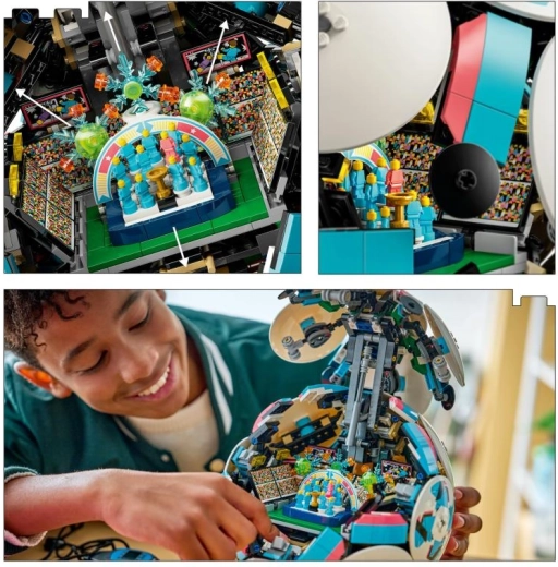 Paslėptas miniatiūrinis stadionas su šventimu