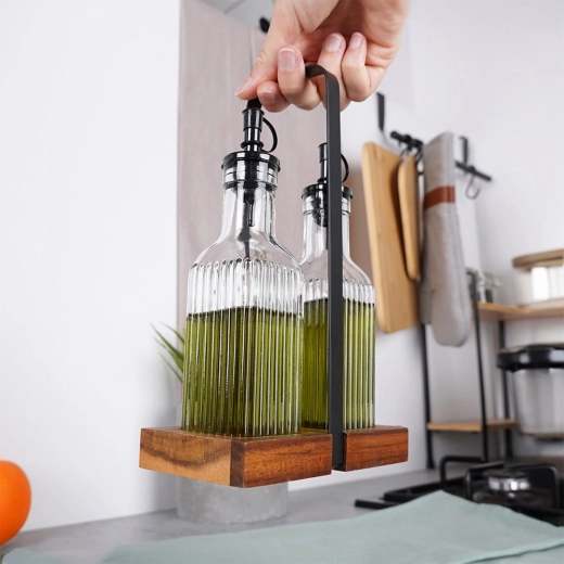 Stabilus medinis stovas su metaline rankena