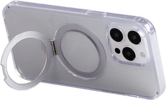 Magnetinis dėklas su stoveliu JOYROOM, skirtas iPhone 15 – skaidrus