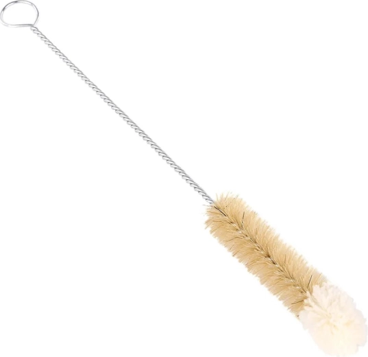 Bottle brush made from natural bristles and cotton, 20 mm