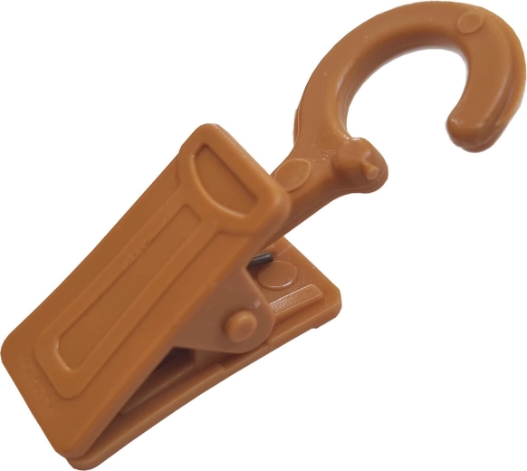 Plastic curtain clip, cherry finish, 10 pcs
