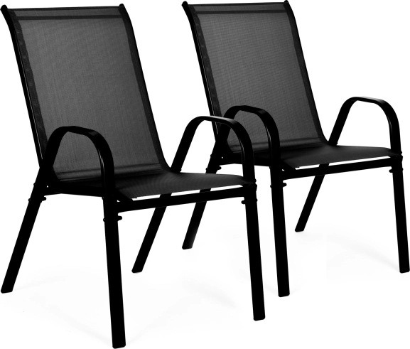 2 lauko kėdžių rinkinys terasai ir balkonui MultiGarden, juodas